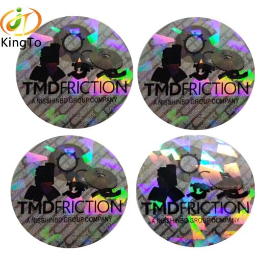 Laser holographic film security sticker with full color printing