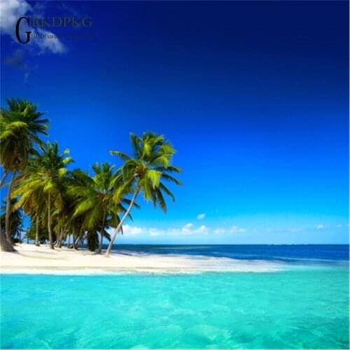 Coconut tree landscape diamond painting full square diamond embroidery Cross stitch pictures of rhinestones Wedding decoration