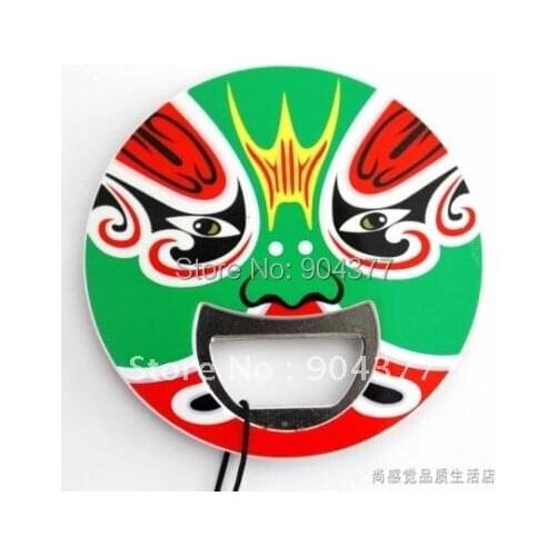 Unique Chinese Culture Peking Opera Magnetic Beer Bottle Opener Non-woven packaging mix color 10piece/pack Free shipping