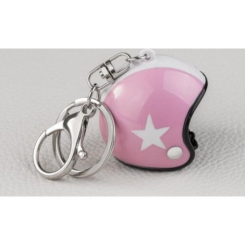 Trendy Motorcycle Helmet Keychain Cute Locomotive Pendant For Clothes Backpack Keyring Car Key Chains Charms Couple Gift