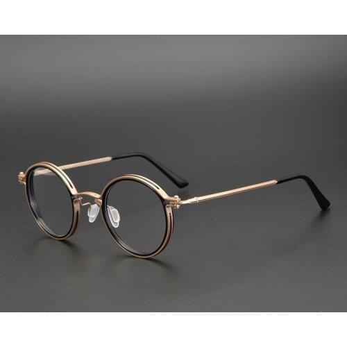 Titanium Glasses Frame Men Women Vintage Retro Round Glasses Optical Myopia Prescription Eyeglasses Frames Clear Eyewear Oculos