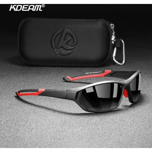 KDEAM Sports Style Design Polarized Sunglasses Men Driving Travel Fashion Sunglasses Lightweight Eyeglasses Frame UV Goggles B31