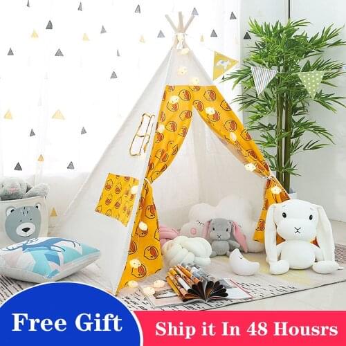 New Arrive Children’s Tent Tipi Portable Kids Play House Wigwam Large Indian Camping Tents Cotton Boys Girls Castle Game Tent