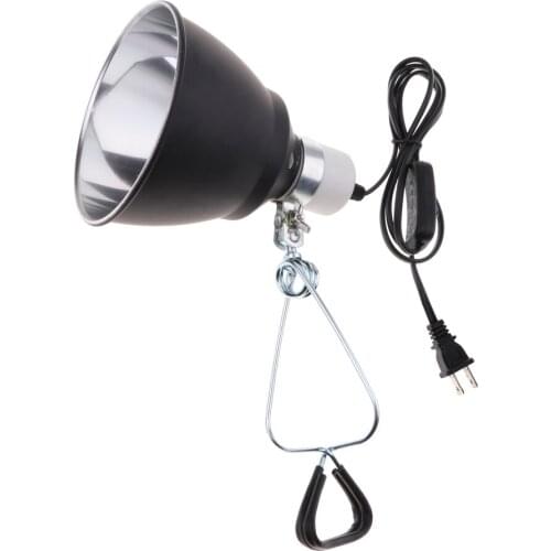 Brand New E27 Reptile Tortoise Ceramic Heating Light Holder Black US Plug