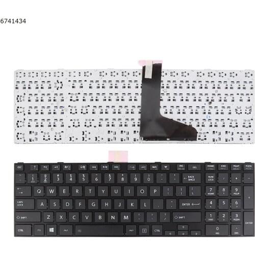 New QWERTY US Laptop Keyboard For TOSHIBA C50-A C50-A506 C50D-A C55T-A C55-A C55D-A BLACK FRAME BLACK No Backlit