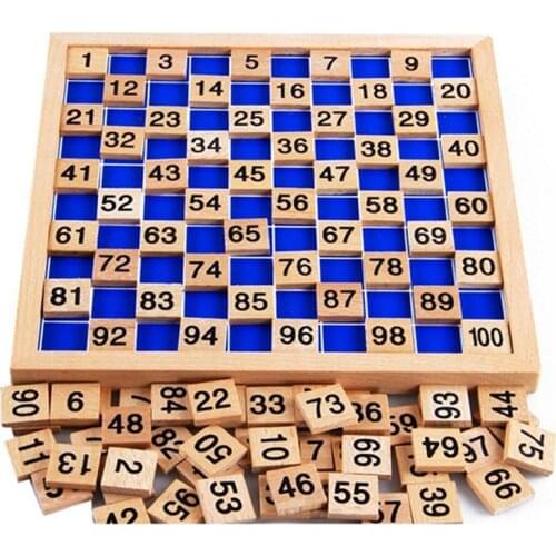 Montessori Educational Wooden Toys For Children Baby Toys 1-100 Digit Table Math Teaching For Kids