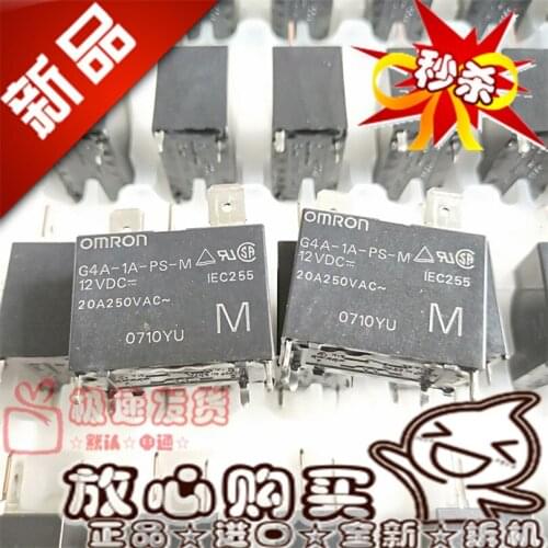 Original new 100% G4A-1A-PS-M 12VDC 20A normally open silver contact relay