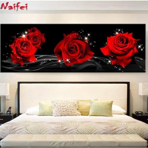 5d full square round diamond painting large size Red Rose Black mosaic diamond embroidery cross stitch home decor wedding gift