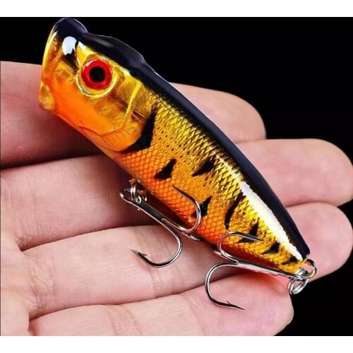 Popper 1PC Sunlure fishing tackle 0.39oz-11g/2.95"-7.5cm Fishing Lures Popper Lures Bass Baits 6# Hook Fishing Bait