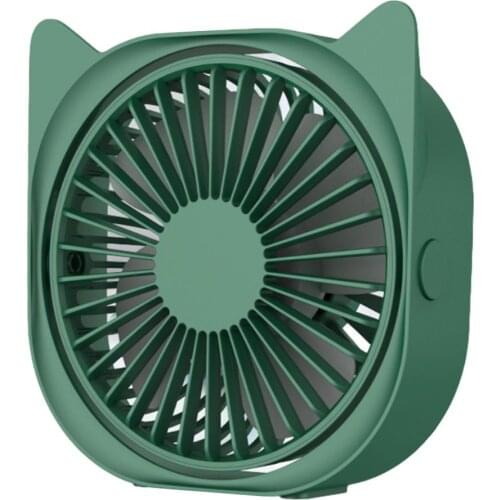 Cat Ears Mini USB Powered Rotatable Desktop Quiet Cooling Fan for Home Office