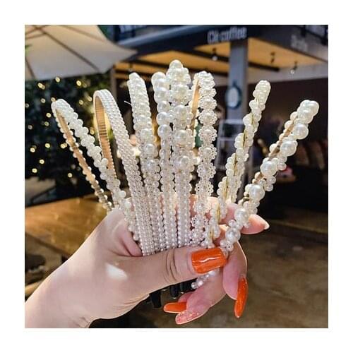 Pearl Headband, Princess Headband, Girl Hairpin, Cute Headwear, Bridal Hair Accessories, Fashion Jewelry Accessories