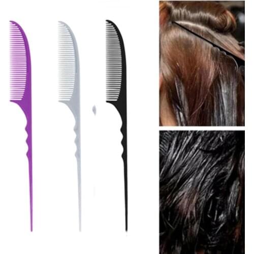 Rat Tail Comb Highlighting Hair Comb Salon Barber Dyeing Color Weaving Foiling Hairdressing Separate Parting Brush Styling Tools