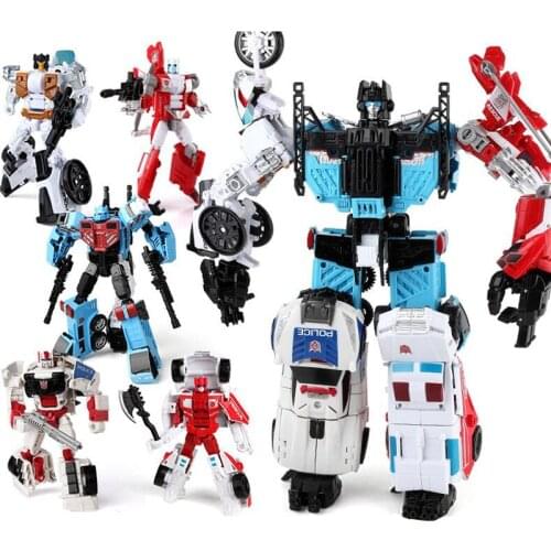 NEW Haizhixing 5 In 1 Anime Devastator Transformation Robot Car Toys Boy Action Figures Aircraft Tank Motorcycle Kids Adult toy