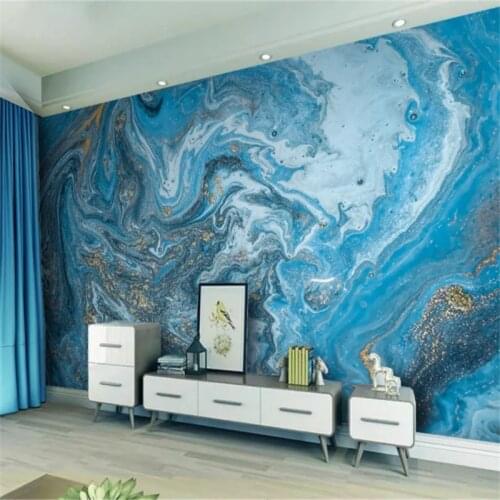 Custom 3D Modern Wallpaper Blue Stone Textured Wallpaper Background Wall Decoration Murals Wallpaper 3D Wall Papers Home Decor