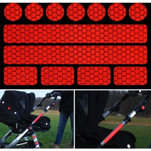 Reflective sticker for pushchairs, bicycle helmets