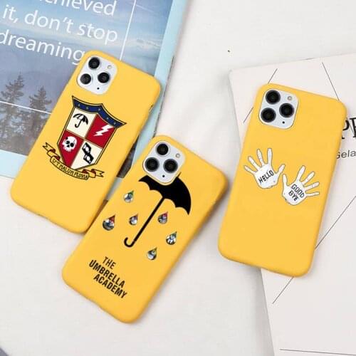 The Umbrella Academy Phone Case for iPhone 12 mini 11 Pro Max X XR XS 8 7 6s Plus Candy yellow Silicone Cases
