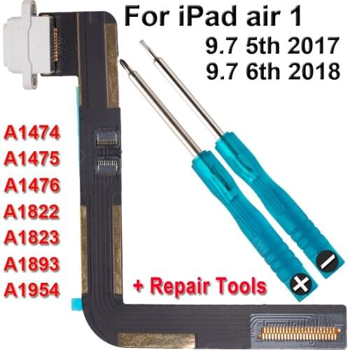 1pcs Charger USB Dock Connector Data Flex Cable For iPad 5 A1474 A1475 A1476 Charging Port Flex Ribbon Replacement Parts