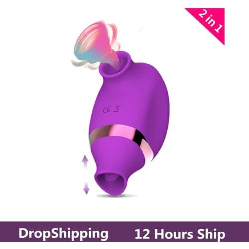 Sucking Vibrator for Women Sucker Clitoris Suction Tongue Vibrator Female Clitoris Stimulator Sex Pussy licking Toys For couples