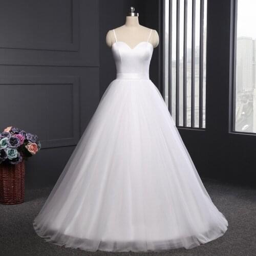 Wedding Dress 2021 Bride White Wedding Dress Straps Tube Top Pettiskirt Banquet Elegant Formal Evening Dress Women A158