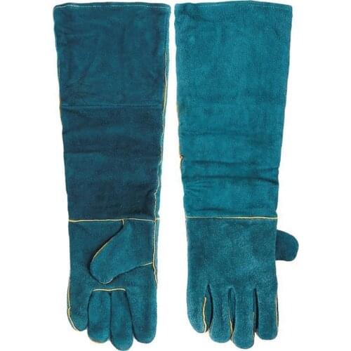 1 Pair Of Anti Bite Gloves Climb Pet Reptile Green Lion Lizard Snake Cat Dog Protective Gloves Anti-Scratch Prevent Bite Leather