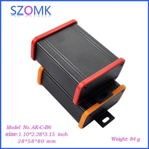 1 piece, 28*58*80mm extruded electronics outlet enclosures szomk aluminum project box new aluminum enclosure junction housing
