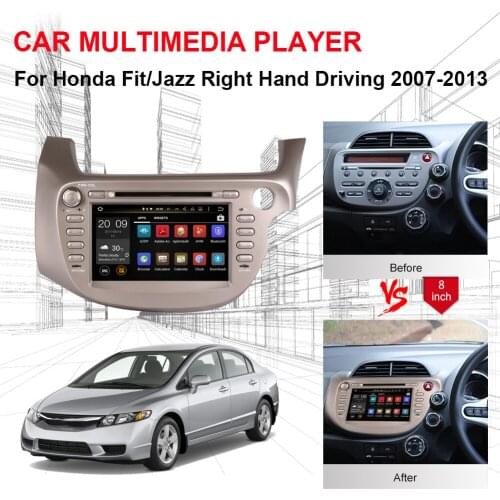4GB RAM Android 7.1/8.0 Octa Core Car GPS Navigation For Honda Fit/Jazz Right Hand Driving 2007-2013 DVD Multimedia Player WIFI