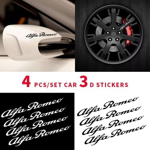 4pcs High Quality Car Handle Decorative Stickers for Alfa Alpha Romeo 159 147 156 Giulietta 147 159 Mito KEYRING Car Accessories