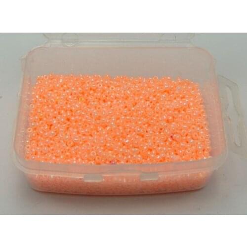 5000 Ceylon Pearl Salmon Pink Glass Seed Beads 2mm (10/0) + Storage Box