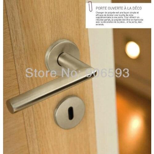 6pairs free shipping Modern stainless steel classic right angle door handles