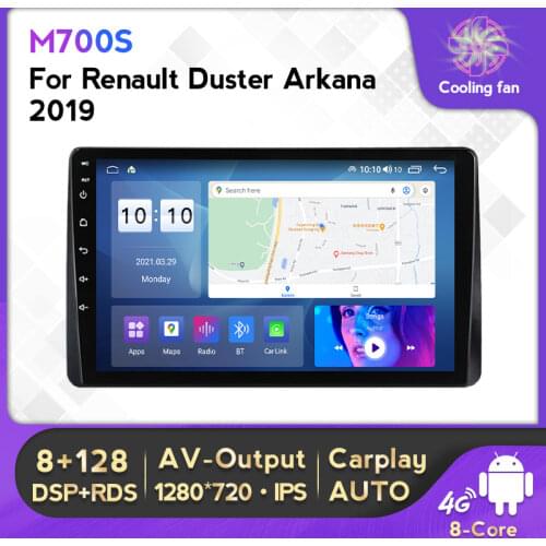 8Core 6+128G 4G IPS Screen Android 11 Carplay Multimedia For Renault Duster Arkana 2019 Multimedia Player GPS Navigation