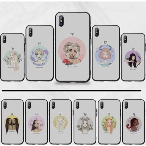 12 constellation zodiac signs Phone Case for iPhone 11 12 mini pro XS MAX 8 7 6 6S Plus X 5S SE 2020 XR