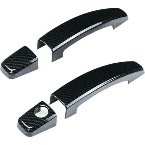 Black 2pcs Door Handle Covers For Chevrolet Camaro 2010-2015 Driver + Passenger Side Left + Right