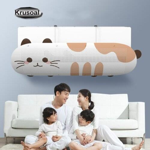 New Air Conditioner Wind Deflector Baffle Cute Cartoon Front Hanging Wind Shield Adjustable Air Guide Cover for Home Office Gift