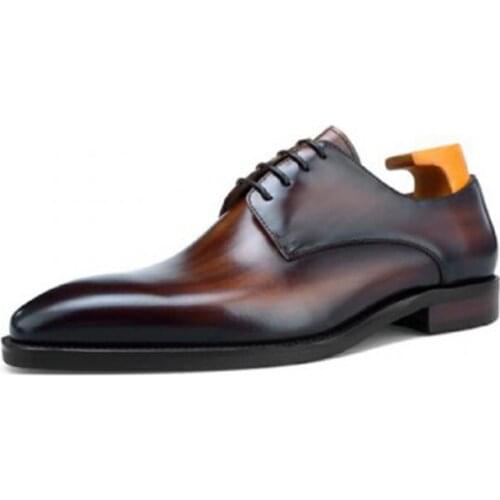 Derby Formal Dress Man Shoes Best Original Office Designer Style Wedding Party Genuine Leather Business Men Shoes