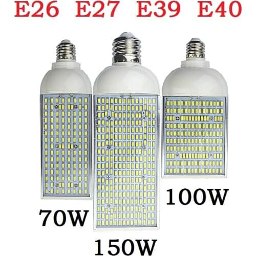 E26 E27 E39 E40 Energy saving high power Corn Bulb Aluminum Lamp 70W 100W 150W LED street Spot light 110V 220V Lampada Lighting