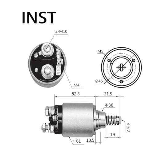 ELECTROMAGNETIC SWTICH SOLENOID FOR 12V 2.8KW 0.331.401.040 0.331.402.001 0.331.402.019 0.331.402.030 0.331.402.035 0.331.402.0
