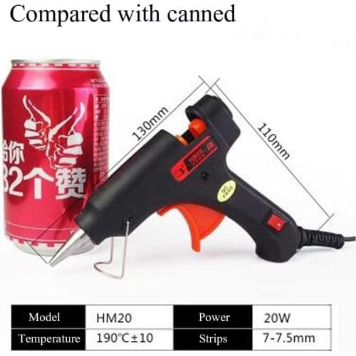 Hot sale 20W/220V Hot Melt Glue Gun with Dedicated stent Industrial Mini Guns Thermo Electric Heat Temperature Tool