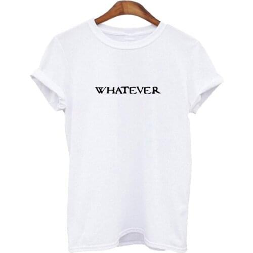 Whatever the letter t-shirt casual t-shirt Girl top female t-shirt fashionable Harajuku graphic t-shirt