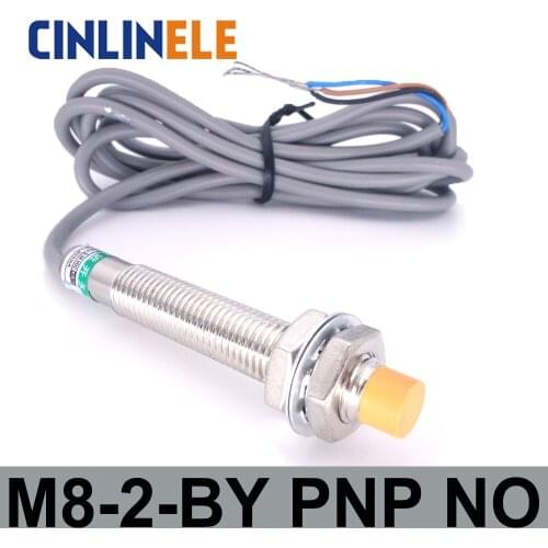 M8 LJ8A3-2-Z/BY 2mm 6-36V induction DC PNP NO metal sensor inductive proximity switch Screen shield type LJ8A3 sensor switch