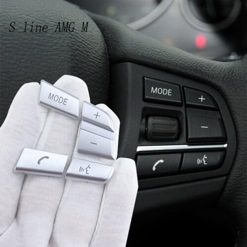 For BMW X5 X6 F15 F16 Car Steering Wheel Switch Control Buttons decoration Covers Stickers and decals Auto Interior Accessories