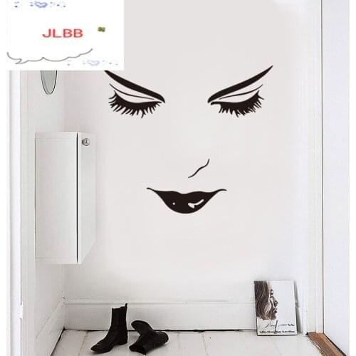 Beautiful face Wall Sticker girl room living room decoration Mural Art Decals bedroom Beautiful facial features stickers
