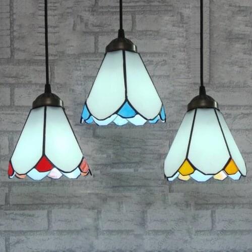 Minimalism Tiffany Decor Small Pendant Light Bedroom Indoor Lighting Kitchen Hanging Lamp Dining Room Ceiling Suspension Fixture