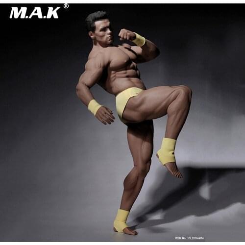 1/6 Scale Male Super-Flexible Strong Muscular Seamless Figure Body With Stainless Steel in Suntan Color Figure Body Model