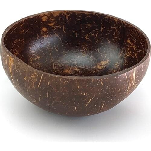 Natural Coconut Bowl Decoration Fruit Salad Noodle Rice Bowl Wooden Fruit Bowl Handicraft Decoration Creative Coconut Shell Bowl