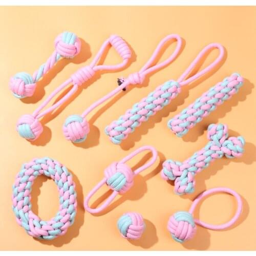 Puppy Dog Pet Supplies Gift New Cotton Rope Interactive Tooth Cleaning Ball