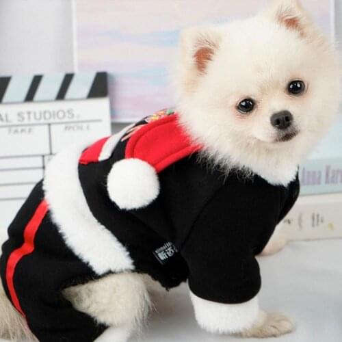 Pet Clothes Christmas Tree Pattern Keeping Warmth Soft Texture Pet Dog Coat Clothes Winter Fashion Soft For Small Dogs Chihuahua