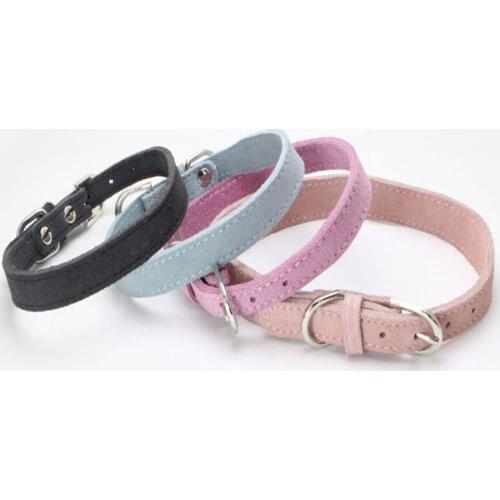 Traumdeutung Real Cowhide Small Dogs Collars Puppy Accessories Chihuahua Personalized Necklace For Leather Pets Collar Shop cane