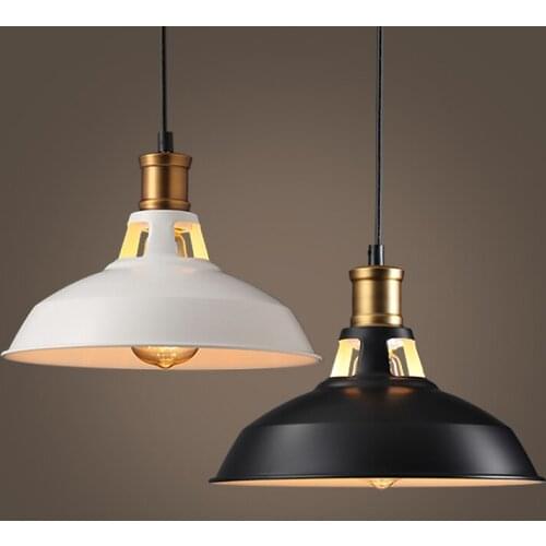 Industrial Retro Pendant Lights Vintage Hanging Lights Black Iron Led Pendant Lamp Restaurant Kitchen Dining Room Cafe Bar E27