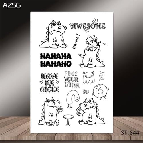 AZSG A naughty crocodile Clear Stamps for DIY Scrapbooking/photo Album Decorative Craft Clear Stamp Chapte