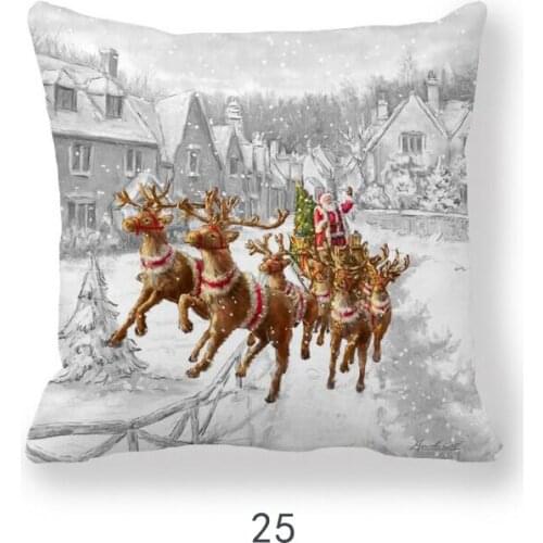 Merry Christmas Decorations For Home Santa Claus Cushion Cover 2020 Christmas Ornaments Gifts New Year